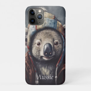 Capa Para iPhone 11 Pro Alcoala adorável vestindo chapéu bonito personaliz