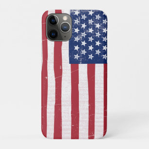 Capa Para iPhone 11 Pro American Flag Barn Painting Vintage Russo America