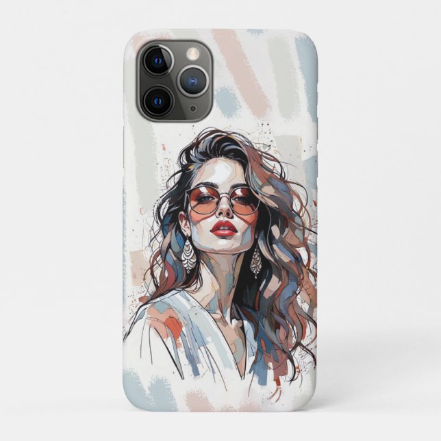 Capa Para iPhone 11 Pro AMITA | Estojos para celular com arte em pastel su (Verso)