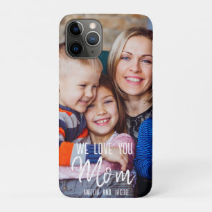 Capa Para iPhone 11 Pro Amo-te, mãe personalizou o presente de fotografia 