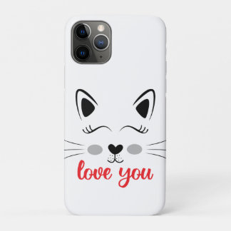 Capa Para iPhone 11 Pro Amo você, gato