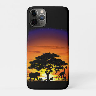 Capa Para iPhone 11 Pro Animais Selvagens no Sunset da savana africana