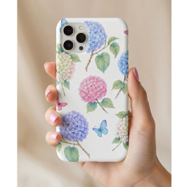 Capa Para iPhone 11 Pro Aquarela Floral Hortênsia