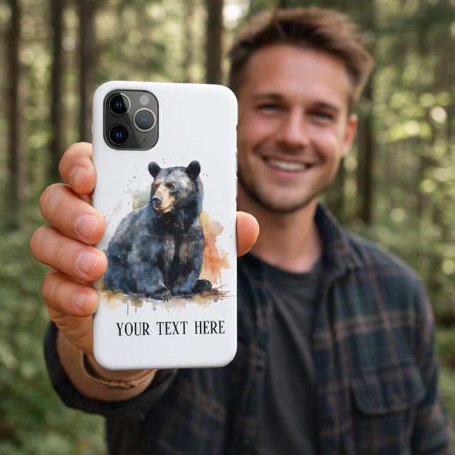 Capa Para iPhone 11 Pro Aquarelas - Arte em Pavial Negro, personalizada (Criador carregado)