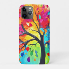 Capa Para iPhone 11 Pro Arco-íris Árvore da Vida