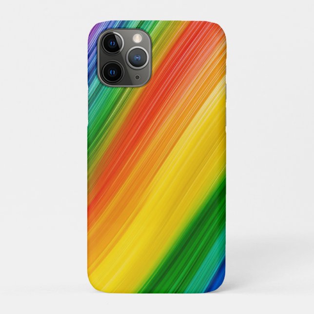 Capa Para iPhone 11 Pro Arco-íris Vibrante de Cores (Verso)