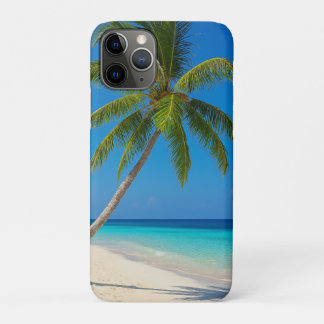 Capa Para iPhone 11 Pro Areia branca de turquesa de praia tropical