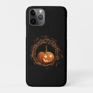 Capa Para iPhone 11 Pro Armação de Grinalda de Galho de Árvore com Abóbora