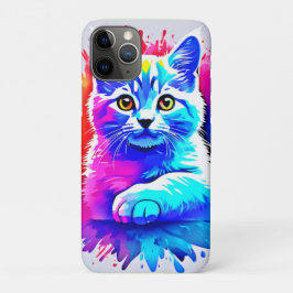 Capa Para iPhone 11 Pro Arte Colorida para Gatos
