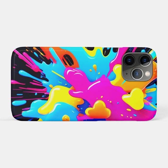 Capa Para iPhone 11 Pro Arte de abertura de cores neon (Verso (horizontal))