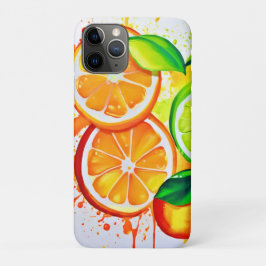 Capa Para iPhone 11 Pro Arte de abertura de Fruta de Citros Vibrante