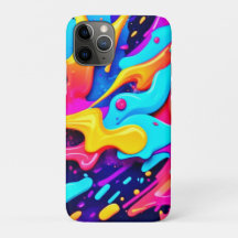 Arte de Caos de Cores Vibrantes