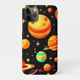 Capa Para iPhone 11 Pro Arte De Cartoon Cósmico De Tonalidade Quente