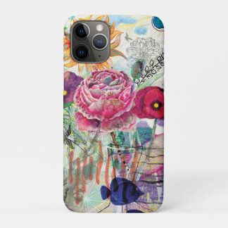 Capa Para iPhone 11 Pro Arte de colagem mista caprichosa