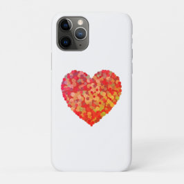 Capa Para iPhone 11 Pro Arte de Coração Abstrato com Confetes