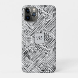 Capa Para iPhone 11 Pro Arte de design de padrão de tecelagem 