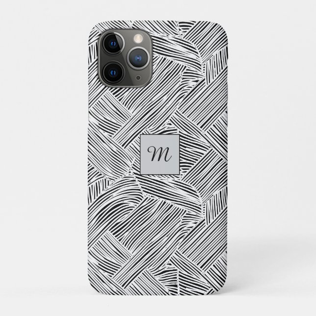 Capa Para iPhone 11 Pro Arte de design de padrão de tecelagem  (Verso)