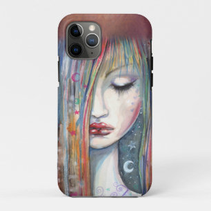 Capa Para iPhone 11 Pro Arte de Fantasia em Aquarela Adormecida por Molly 