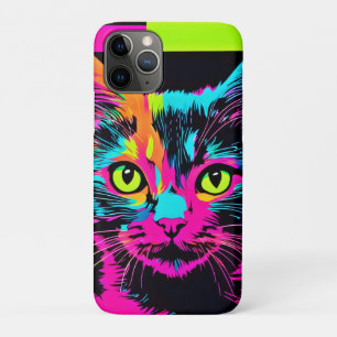 Capa Para iPhone 11 Pro Arte de Gatinho Cyberpunk
