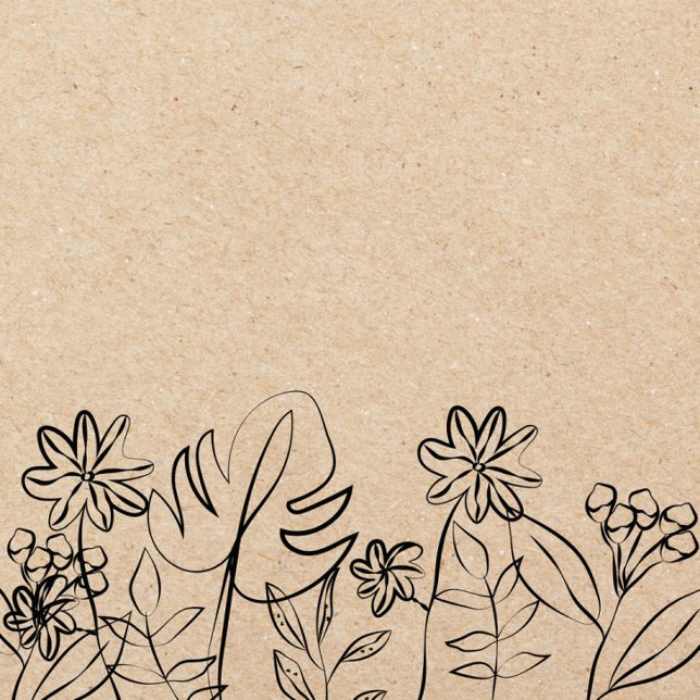 Capa Para iPhone 11 Pro Arte de Linha em Papel Kraft (Line art)