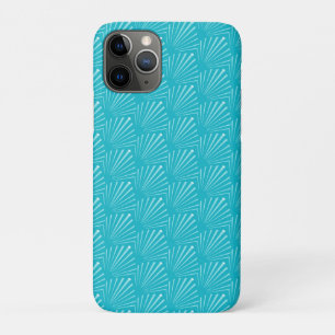 Capa Para iPhone 11 Pro Arte de Linhas Diagonais da Silhueta de Seashell A