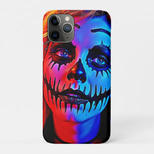 Capa Para iPhone 11 Pro Arte de Makeup do Halloween Vibrant