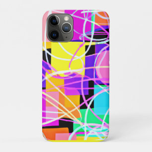 Capa Para iPhone 11 Pro Arte de Padrões Neon Únicos E Coloridos