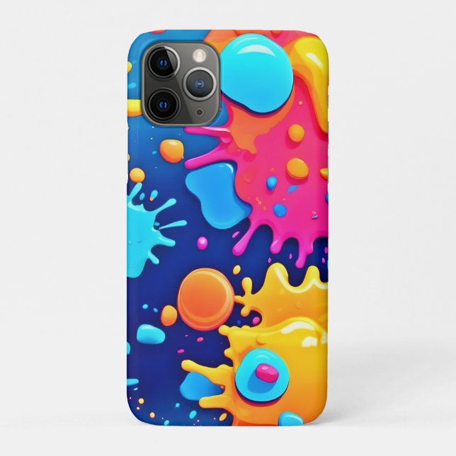 Capa Para iPhone 11 Pro Arte de Pintura de Arco-Íris (Verso)