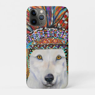 Capa Para iPhone 11 Pro Arte do Lobo Branco