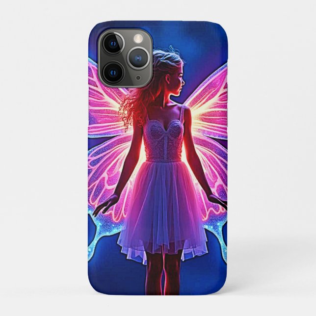 Capa Para iPhone 11 Pro Arte Fada Mística Brilhante (Verso)