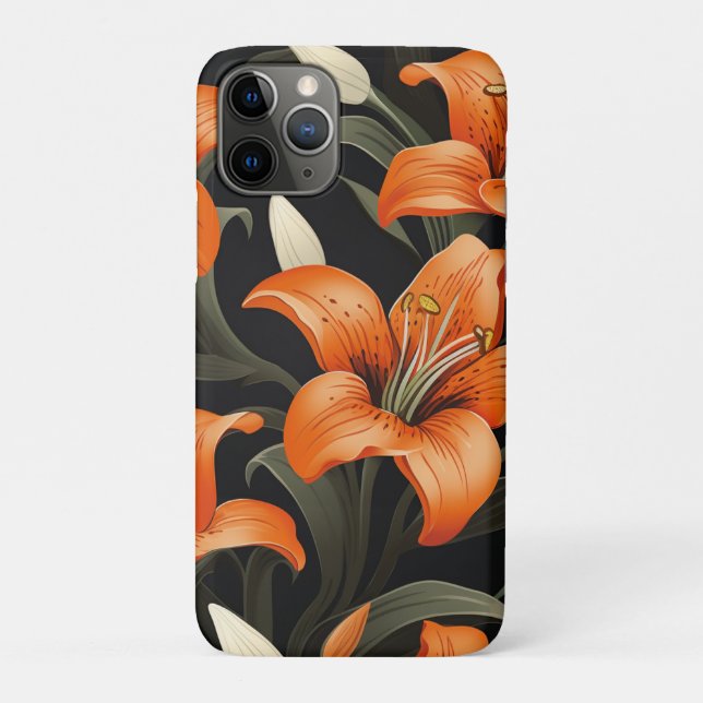 Capa Para iPhone 11 Pro ARTE FLORAL nº 1 (Verso)