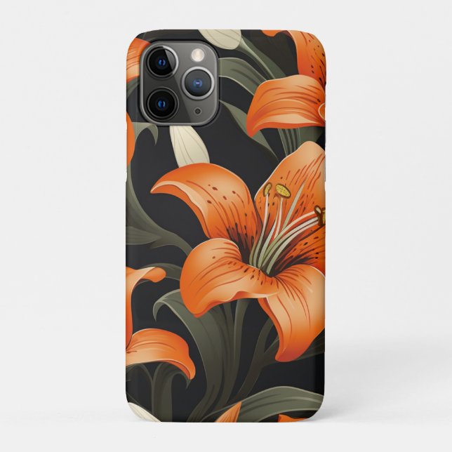 Capa Para iPhone 11 Pro ARTE FLORAL nº 1 (Verso)