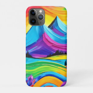 Capa Para iPhone 11 Pro Arte Majestosa Montanha Arco-íris