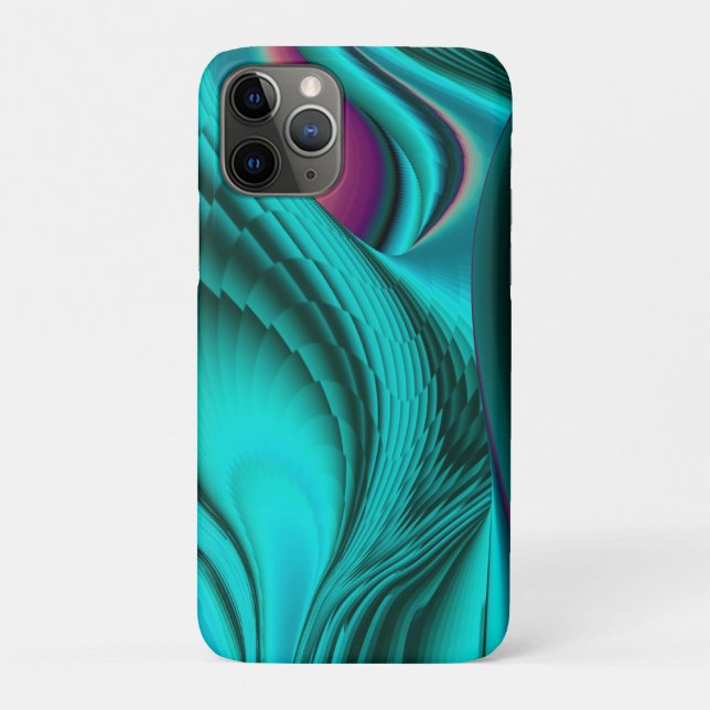 Capa Para iPhone 11 Pro Arte Metálica Metálica Futurística Abstrato 3D (Verso)
