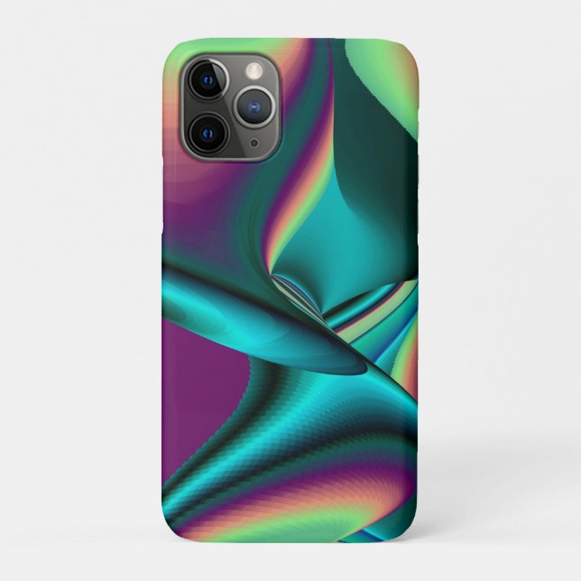 Capa Para iPhone 11 Pro Arte Metálica Metálica Futurística Abstrato 3D (Verso)