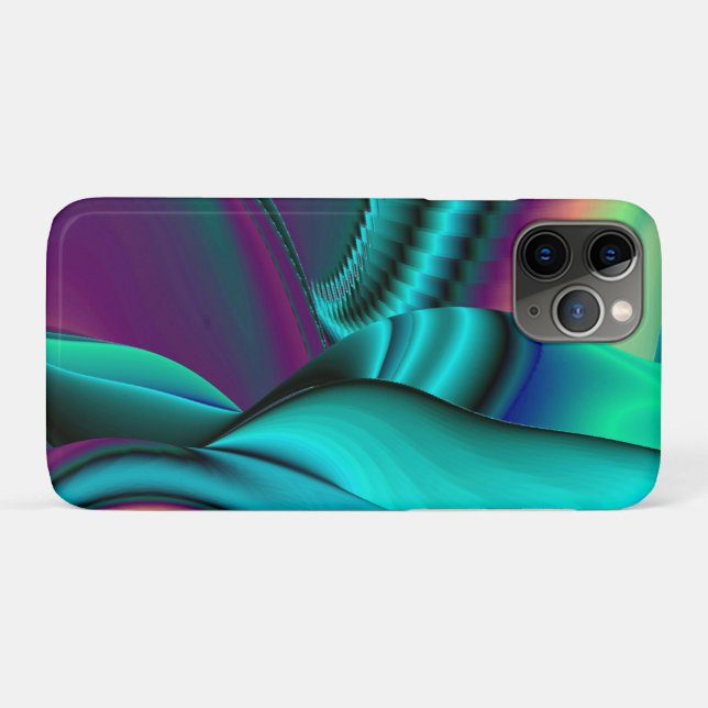 Capa Para iPhone 11 Pro Arte Metálica Metálica Futurística Abstrato 3D (Verso (horizontal))