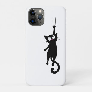 Capa Para iPhone 11 Pro Arte Minimalista de Gato Preto para Impressão, Mod