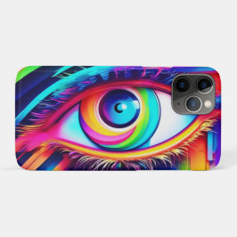 Capa Para iPhone 11 Pro Arte Vibrante do Olho Arco-Íris