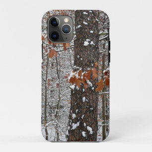 Capa Para iPhone 11 Pro Árvores de carvalho cobertas por neve Fotografia d