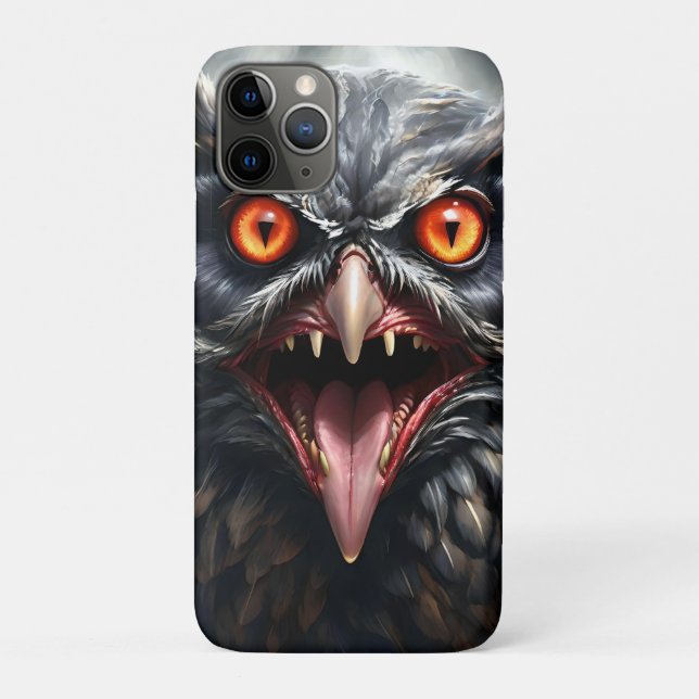 Capa Para iPhone 11 Pro "Asas Pesadelos: A Coruja Vampira Fangida" (Verso)