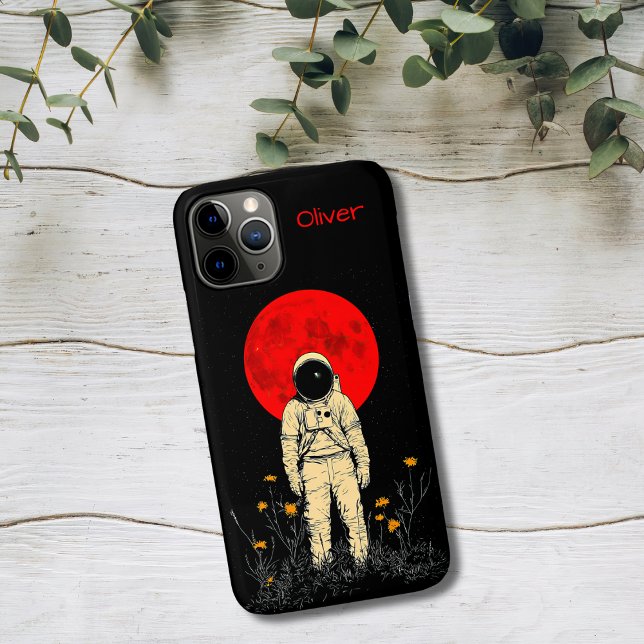 Capa Para iPhone 11 Pro Astronaut Under the Red Moon (Criador carregado)