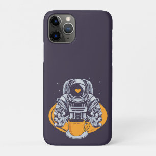 Capa Para iPhone 11 Pro Astronauta Adora Café