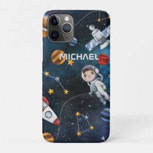 Capa Para iPhone 11 Pro Astronauta Personalizado no Espaço Exterior