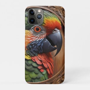 Capa Para iPhone 11 Pro Aussie Spirit: Um Lorikeet Empoleirado Em Madeira