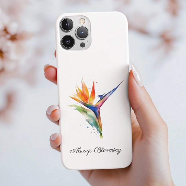Capa Para iPhone 11 Pro Ave do Paraíso Aquarela, personalizado (Criador carregado)