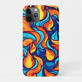 Capa Para iPhone 11 Pro Azul Ardente Abstrato