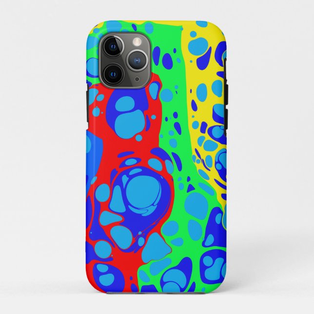Capa Para iPhone 11 Pro Azul - Design moderno e abstrato (Verso)