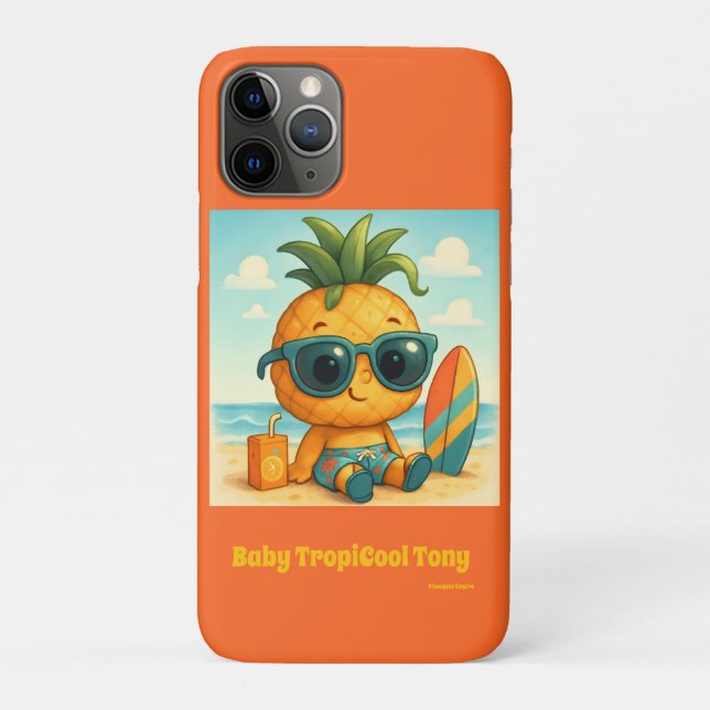 Capa Para iPhone 11 Pro Baby TropiCool Tony - Pineapple Empire  (Verso)