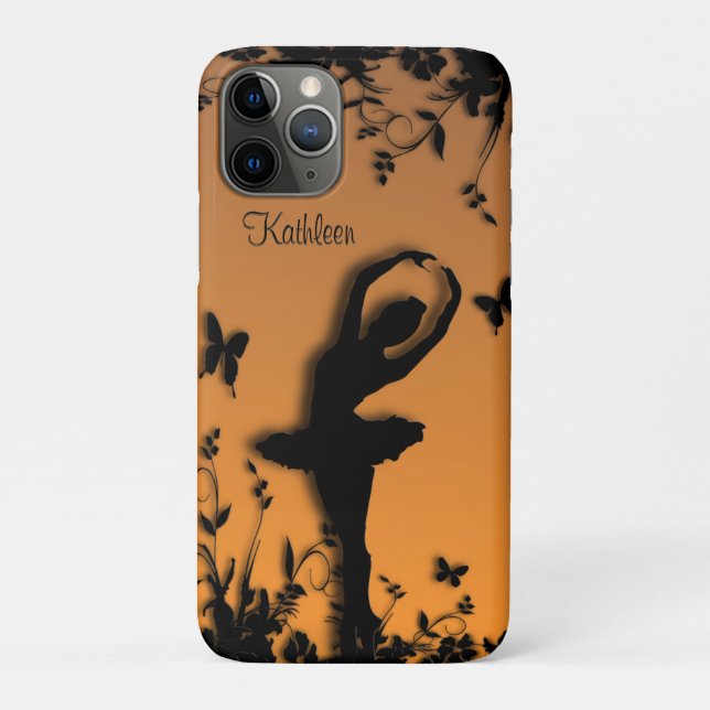 Capa Para iPhone 11 Pro Ballerina no Garden Dusk Personal (Verso)