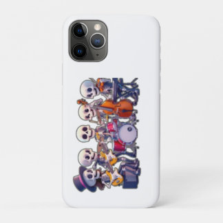 Capa Para iPhone 11 Pro Banda Musical de Esqueleto 3D Fofo – Conjunto de D